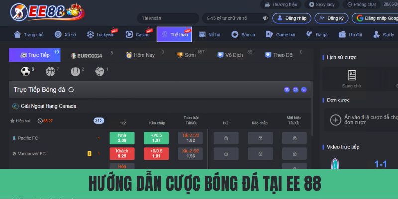 Hướng dẫn cược bóng đá EE 88